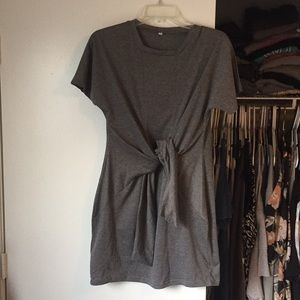 Grey wrap dress